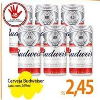 Atacadão Cerveja Budweiser Lata com 269ml oferta