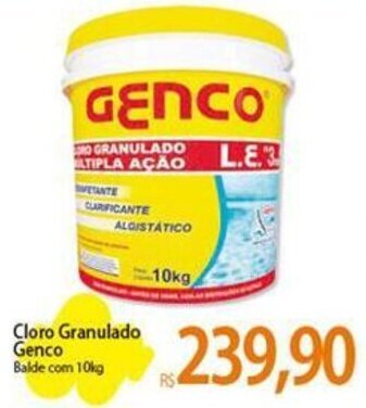 Atacadão Cloro Granulado Genco Balde com 10kg oferta