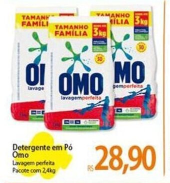 Atacadão Detergente em Pó Omo Lavagem perfeita Pacote com 2,4kg oferta