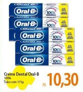 Creme Dental Oral-B 100% Tubo com 175g
