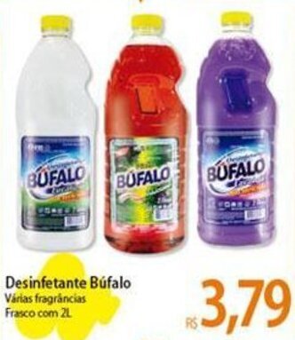Atacadão Desinfetante Búfalo Várias fragrâncias Frasco com 2L oferta