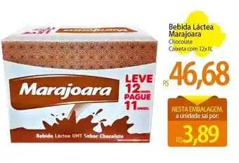 Atacadão Bebida Láctea Marajoara Chocolate Caixeta com 12x1L oferta