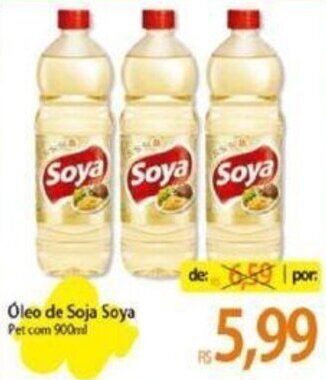 Atacadão Óleo de Soja Soya Pet com 900ml oferta