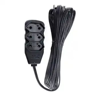 Extensão 10m 3 tomadas slim bipolar force line