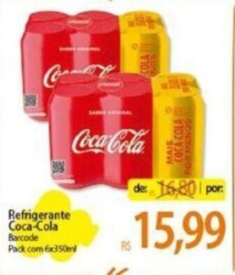 Atacadão Refrigerante Coca-Cola Barcode Pack.com 6x350ml oferta