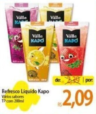 Refresco Liquido Kapo Vários sabores TP com 200ml