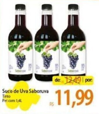 Atacadão Suco de Uva Saboruva Tinto Pet com 1,4L oferta