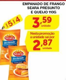 Roldão Empanado de frango seara presunto e queijo 110g oferta