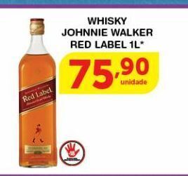 Roldão Whisky johnnie walker red label 1l* oferta