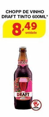 Roldão Chopp de vinho draft tinto 600ml* oferta