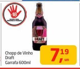 Tenda Atacado Chopp de vinho draft garrafa 600ml oferta