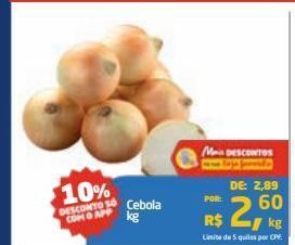Tenda Atacado Cebola kg oferta