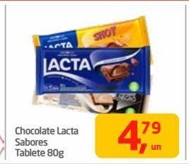 Tenda Atacado Chocolate lacta sabores tablete 80g oferta