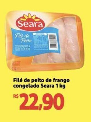 Extra Supermercado Filé de peito de frango congelado Seara 1 kg oferta