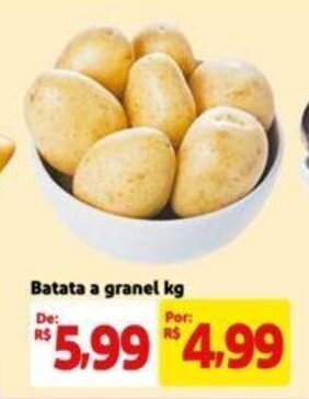 Extra Supermercado Batata a granel kg oferta