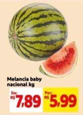 Extra Supermercado Melancia baby nacional kg oferta