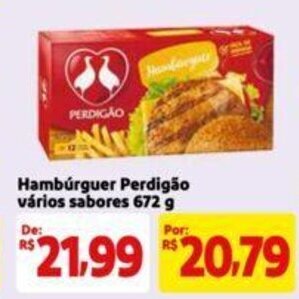 Extra Supermercado Hambúrguer Perdigão vários sabores 672 g oferta