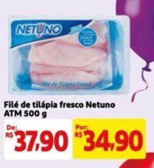 Extra Supermercado Filé de tilápia fresco Netuno ATM 500 g oferta