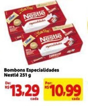 Extra Supermercado Bombons Especialidades Nestlé 251 g oferta