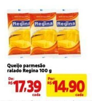 Extra Supermercado Queijo parmesão ralado Regina 100 g oferta