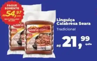 Supermercados Mateus Linguiça Calabresa Seara Tradicional oferta