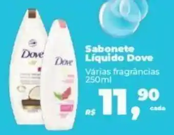 Supermercados Mateus Sabonete Líquido Dove Várias fragrâncias 250ml oferta