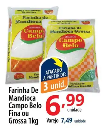 Akki Atacadista Farinha de Mandioca Campo Belo Fina ou Grossa 1kg oferta
