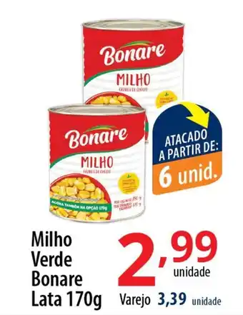 Akki Atacadista Milho Verde Bonare Lata 170g oferta