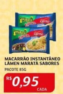 Assaí Atacadista MACARRÃO INSTANTÁNEO LÁMEN MARATÁ SABORES PACOTE 85G oferta