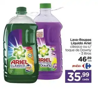Carrefour Lava-Roupas Líquido Ariel clássico ou c/ toque de Downy - 3 litros oferta
