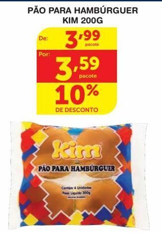 Roldão Pão para hambúrguer kim 200g oferta