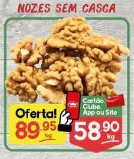 Supermercados Princesa Nozes sem casca kg oferta