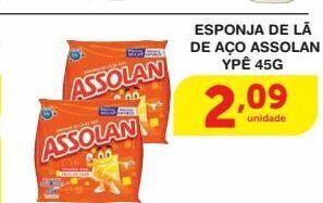Roldão Esponja la de aço assolan ypê 45g oferta