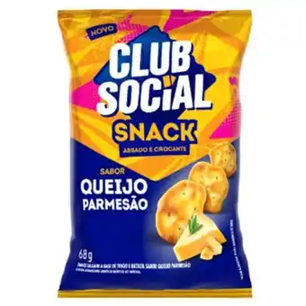 Imec Supermercados Snack assado crocante sabor queijo parmesão club social 68g oferta