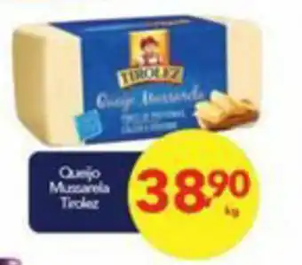 Lopes Supermercados Queijo Mussareta Tirolez 1kg oferta