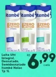 Leite Unt Integral, Desnatado, Semidesnatado Itambé Nolac Tp 1L
