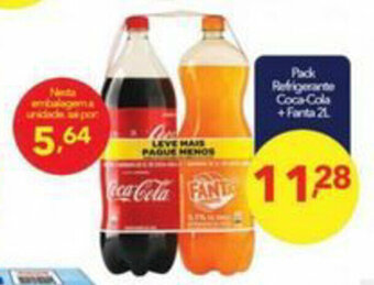 Lopes Supermercados Pack Refrigerante Coca Cola + Fanta 2L oferta