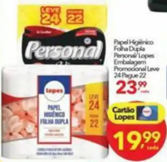 Lopes Supermercados Papel Higiénico Folha Dupla Personal oferta