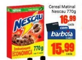 Barbosa Supermercados Cereal Matinal Nescau 770g oferta