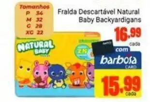 Barbosa Supermercados Fralda descartavel Natural Baby Backyardigans oferta