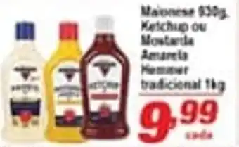 Ricoy Supermercados Ketchup ou Mostarda Amarela Hemmer Tradicional 1kg oferta