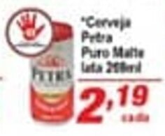 Ricoy Supermercados Cerveja Petra Puro Malte lata 269ml oferta