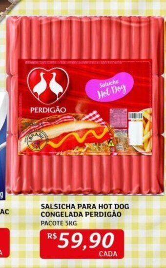 Assaí Atacadista SALSICHA PARA HOT DOG CONGELADA PERDIGÃO PACOTE 5KG oferta