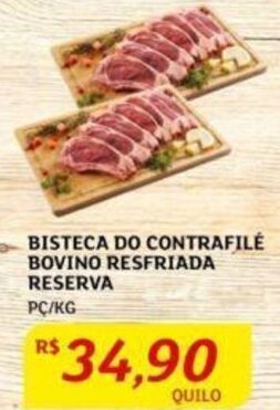 Assaí Atacadista BISTECA DO CONTRAFILÉ BOVINO RESFRIADA RESERVA PC/KG oferta