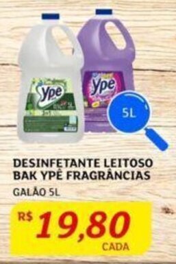 Assaí Atacadista DESINFETANTE LEITOSO BAK YPÊ FRAGRÂNCIAS GALÃO 5L oferta