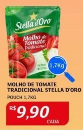 Assaí Atacadista MOLHO DE TOMATE TRADICIONAL STELLA D'ORO POUCH 1,7KG oferta