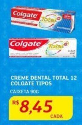 CREME DENTAL TOTAL 12 COLGATE TIPOS CAIXETA 90G
