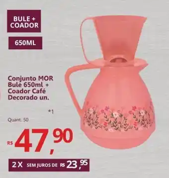 Supermercados Koch Conjunto MOR Bule 650ml + Coador Café Decorado un. oferta