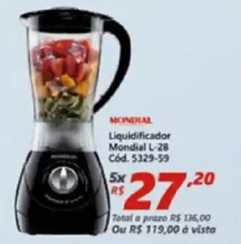 Lojas Becker Liquidificador Mondial oferta