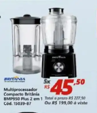 Lojas Becker Multiprocessador Compacto Britania oferta